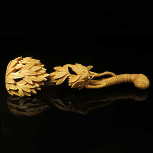 厂家批发黄杨木雕摆件收藏品木质工艺品手把件一鸣惊人知足如意
