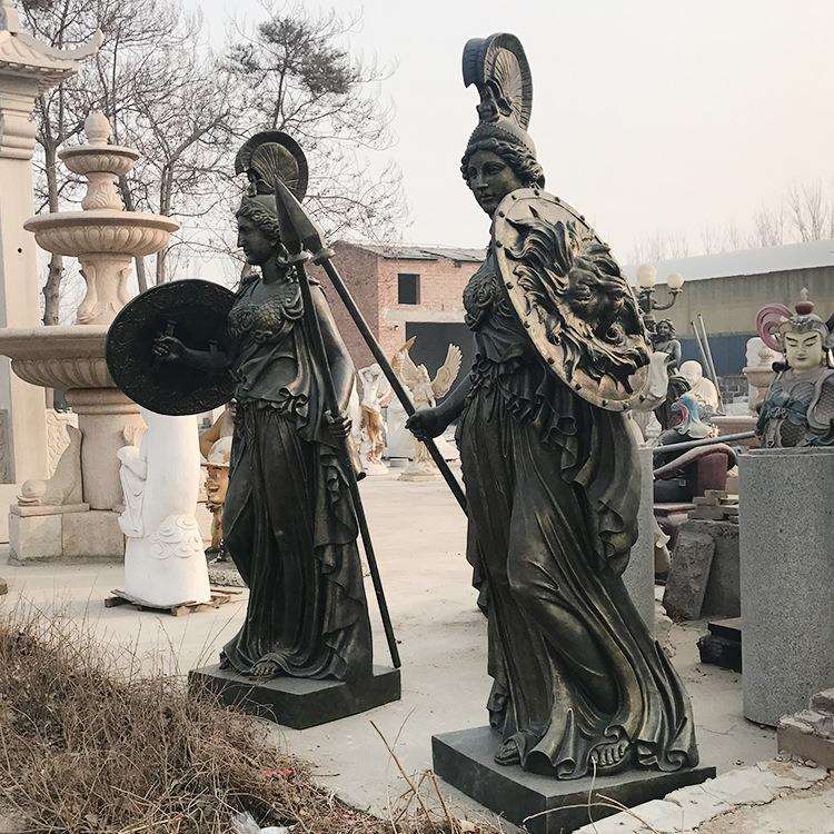 玻璃钢雕塑西方武士女公园装饰摆件广场水池步行街铸铜人物雕塑