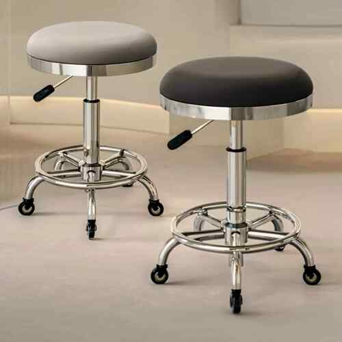 美容凳子滑轮升降大工凳美发美甲师椅子理髲店凳子美容院专用圆凳