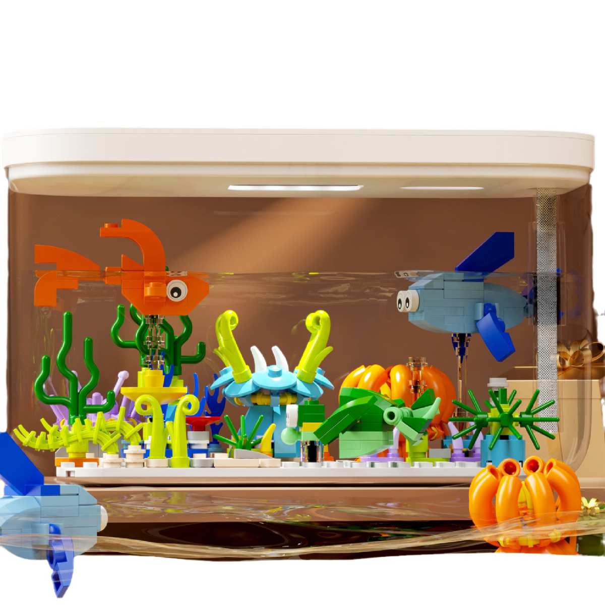 海底世界加湿器创意积木批发益智瓶装喷雾保湿家用桌面办公室礼品