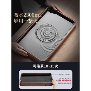 仿乌金石办公室小型茶台茶具沥水干泡台茶托盘 茶盘家用2024新款