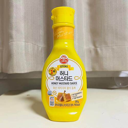 韩国进口奥士基不倒翁蜂蜜黄芥末味调味酱265g韩式炸鸡挤压瓶装