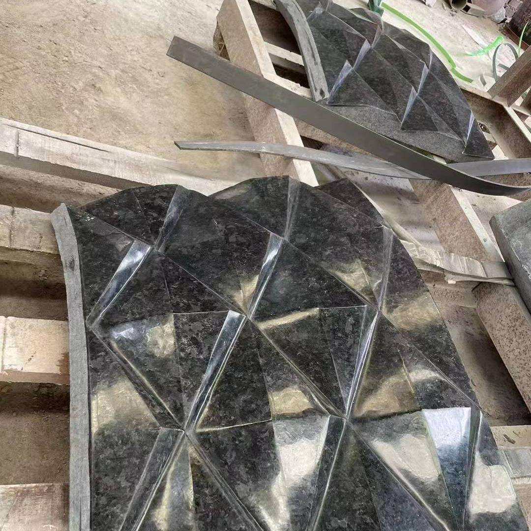 黑金沙花岗石石材水景石公园广场造景天然流水石台阶