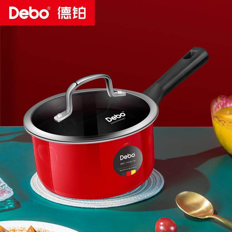 Debo 德铂喜马拉雅陶钢一体18cm奶锅泡面锅不粘小煮锅早餐锅