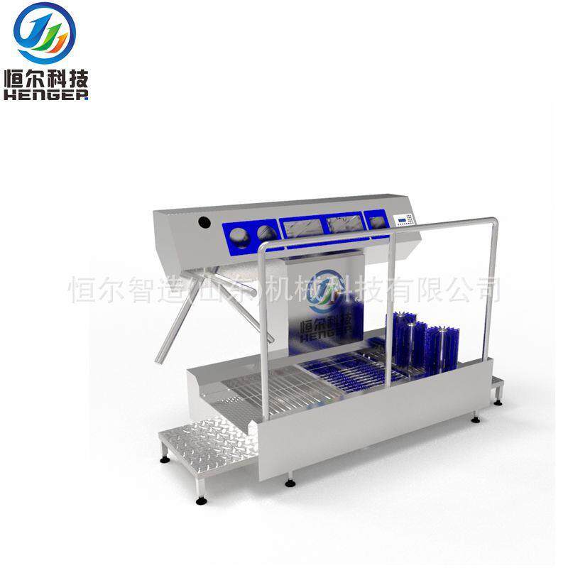 恒尔智能洗靴机机 给皂洗手消毒烘干一体机 鞋底鞋帮清洗机