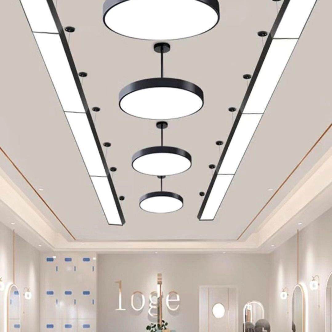 办公灯长条灯平板灯健身房商超直播间店铺长方形吊灯led长条吊灯