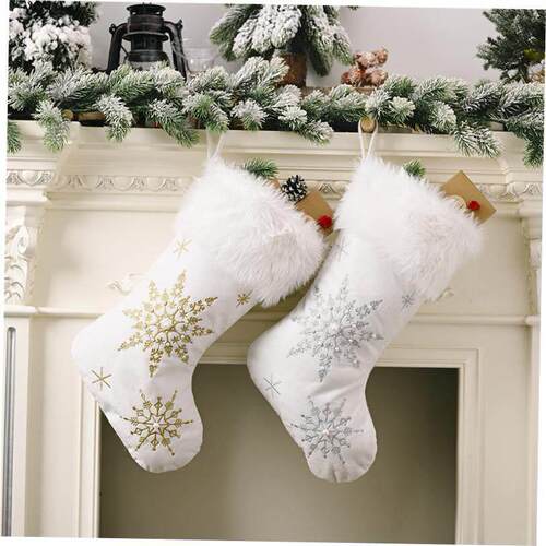 christmas decoration tree Pearl snow Christmas stockings
