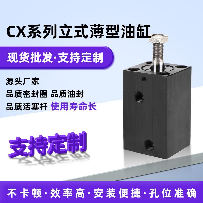 厂家供应CX-SD立式小液压薄型油缸 内外牙带磁立式安装油压缸图片