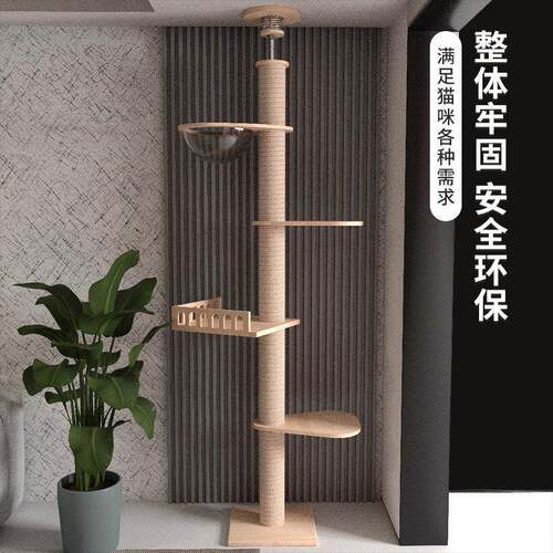 猫爬架通天柱顶天立地猫窝猫树一体猫跳台板太空舱