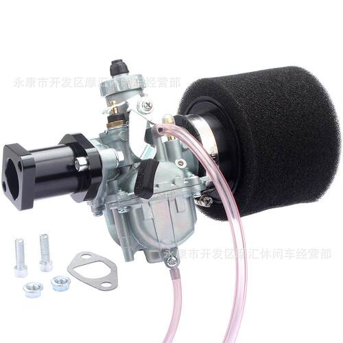 卡丁车212cc GX200 CT200U KT196进气管VM22化油器海绵空气滤清器
