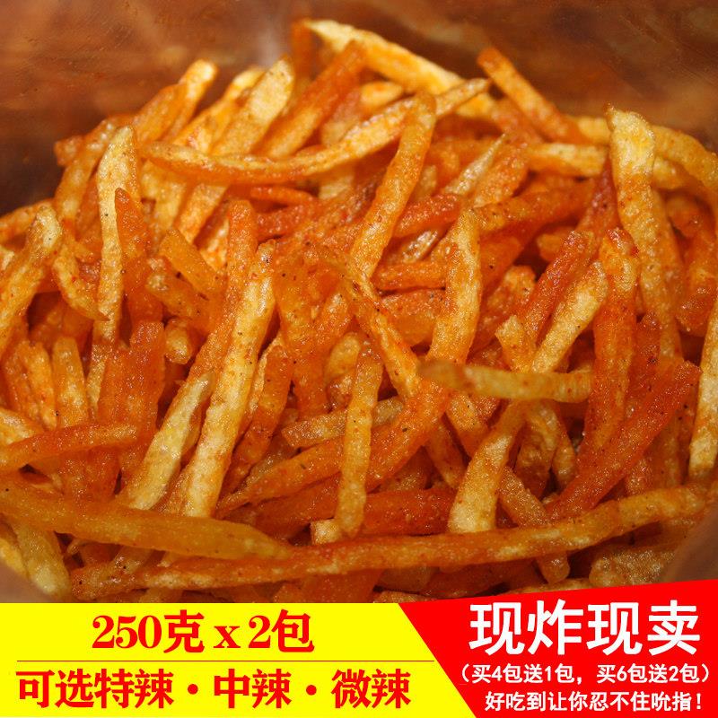 贵州毕节大方土特产现炸香脆麻辣土豆片土豆丝散装小零食薯片辣条
