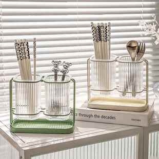 筷笼家居生活 筷家用子挂筒轻奢厨房水刀叉收纳盒沥置K001物架壁式