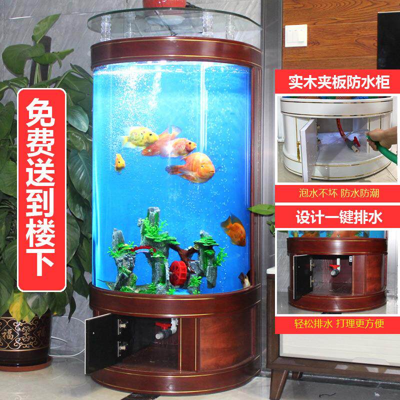 欧式半圆形鱼缸生态玻璃客厅家用割草机/草坪机