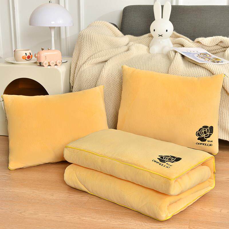长方形抱枕被子两用加厚保暖办公室午睡被可折叠沙发靠枕靠垫四季