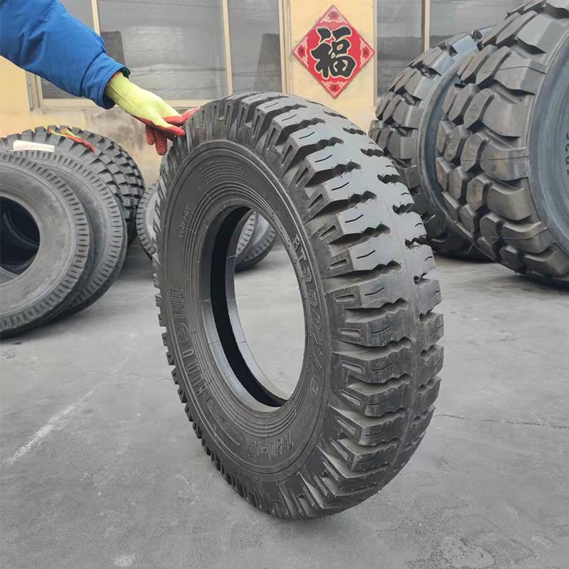 卡货车轮胎750-16LT尼龙羊角花纹轻卡农业车加厚加重工程机械轮胎