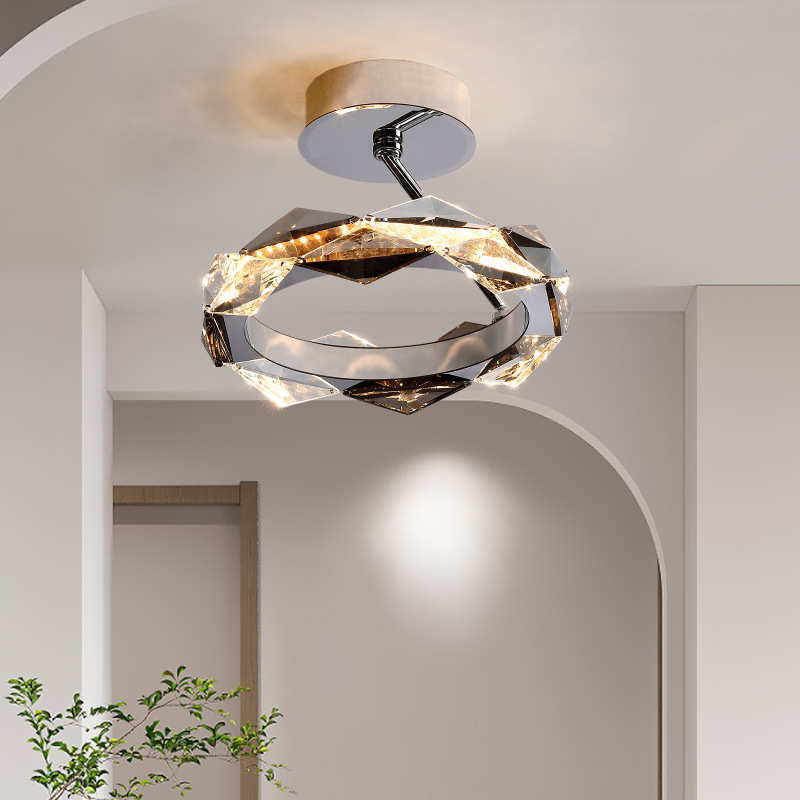 水晶灯led2025卧吸顶灯主感过道卧室高级极新款玄关灯简现代简约