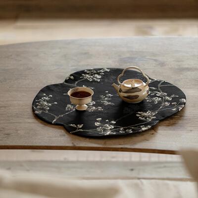 RWS中式茶织锦配提花加厚海棠席泡席禅意茶具件布艺茶干垫子耐脏