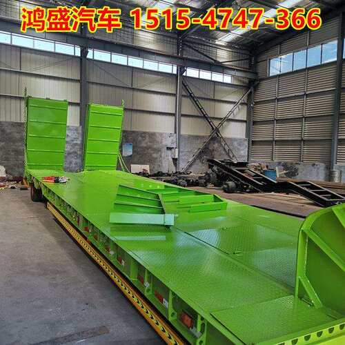 三轴13米双节液压爬梯跳板车边梁工字钢规格型号