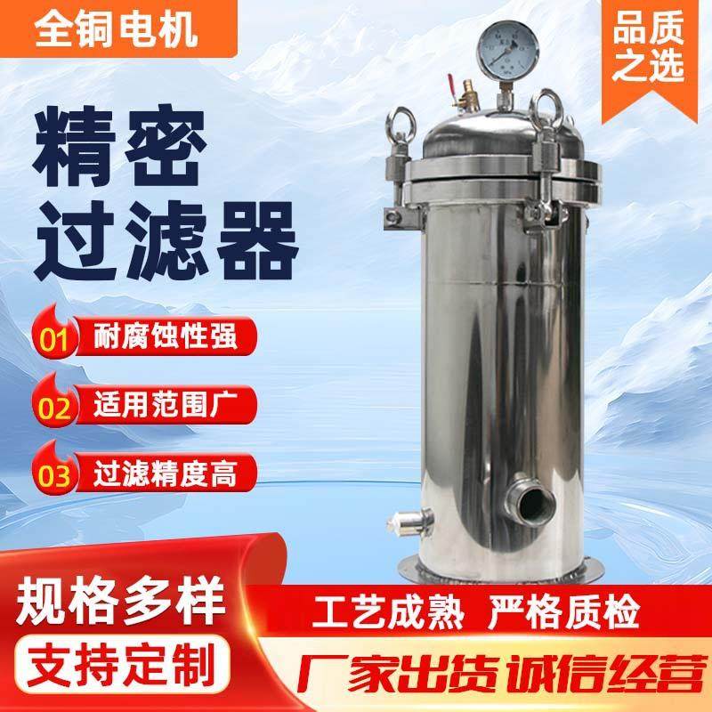 跨境304不锈钢精密保安过滤器水处理前置过滤工业地下自来水井水