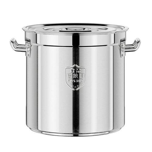 特厚304不锈钢桶商用卤水桶大容量汤桶带盖汤锅装米桶储水桶油桶