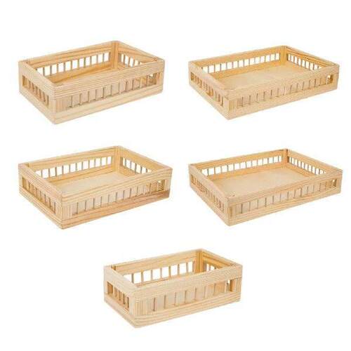 Wood Storage Basket Multifunctional Wooden Box for Snacks