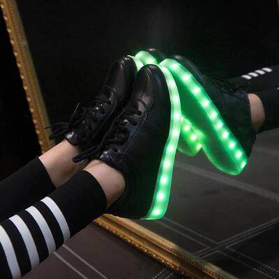 LED lighting shoes men sneakers women 七彩发光鞋男女休闲板鞋