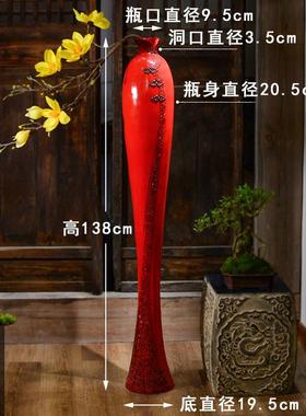 新款新中式软艺术客厅高端电视柜旁边落地气大装摆件样板室间茶装