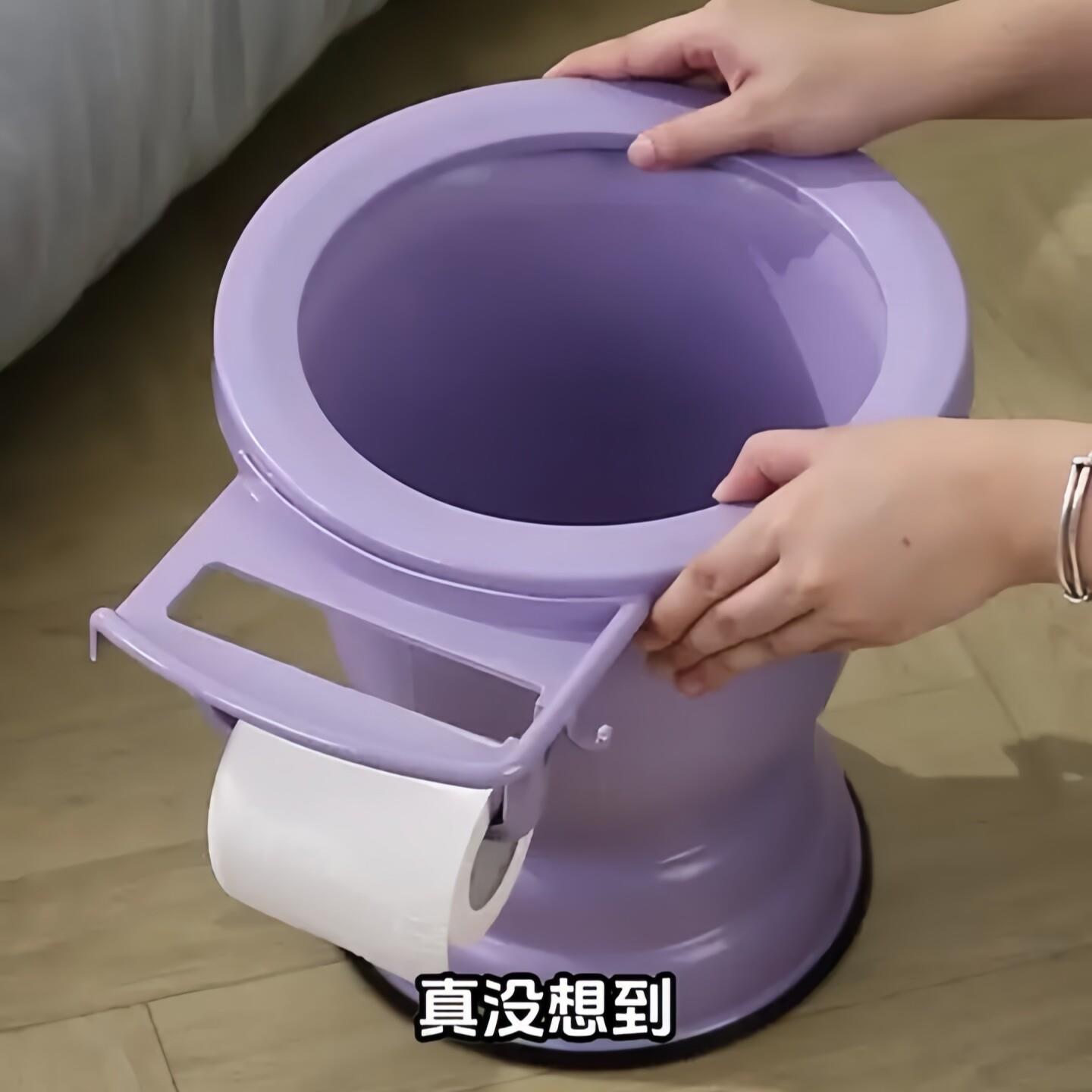 痰盂坐便器女高脚尿桶大人尿盆带盖搪瓷防臭家用起夜老人卧室加厚