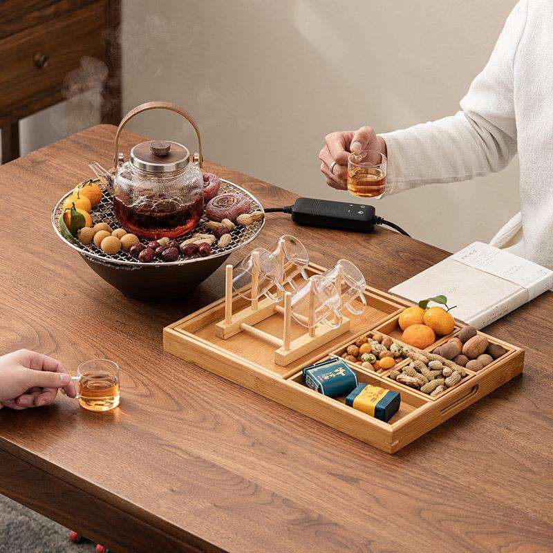 围炉煮茶家用室内插电网红烤红薯日式电陶炉煮茶器煮茶壶套装一套