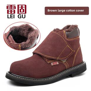 冬季高帮焊工劳动保护鞋男轮胎焊接工作鞋钢头安全鞋防摔耐磨防烫