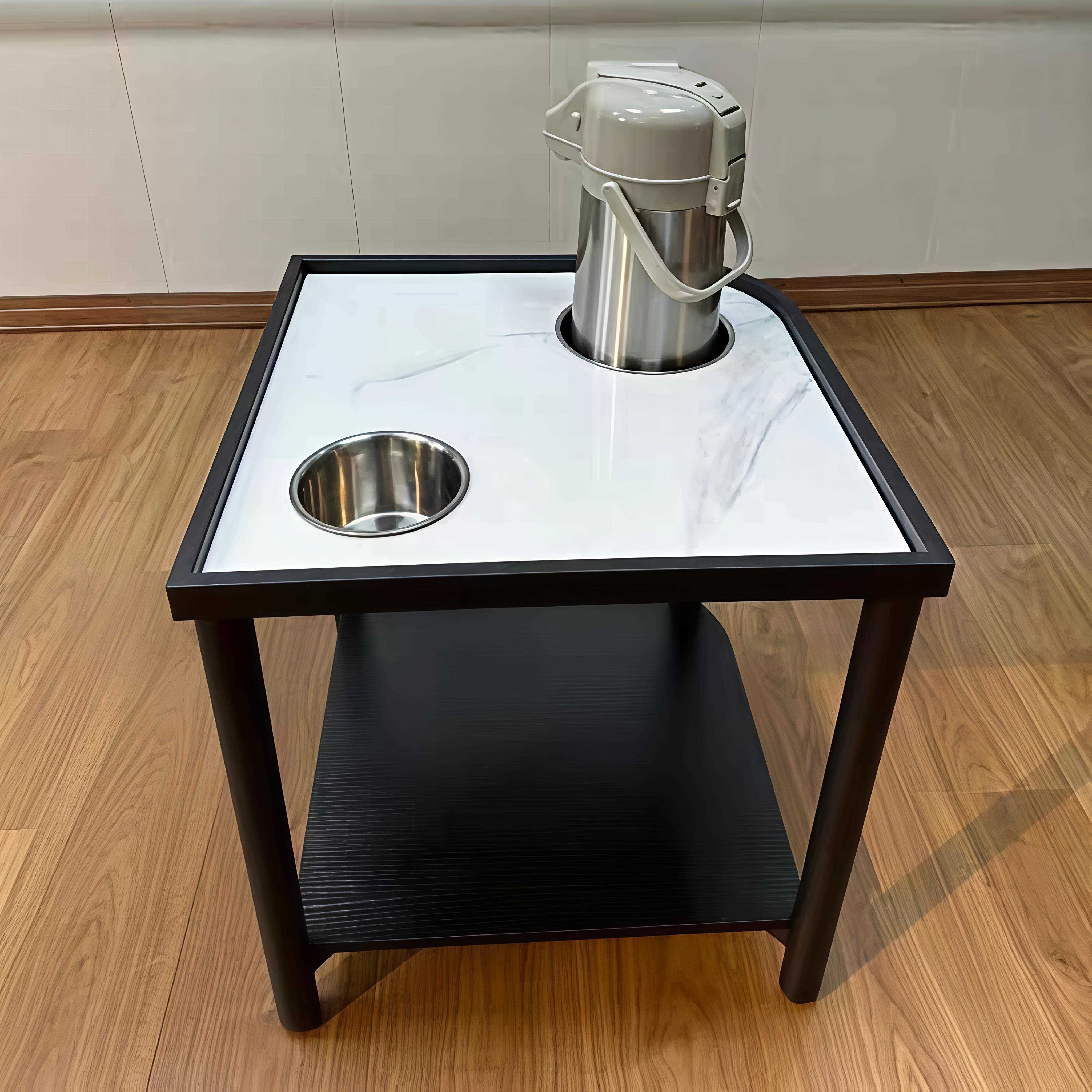 麻将桌扇形茶几围栏茶水架小边几高档岩板茶馆茶台棋牌室专用茶几