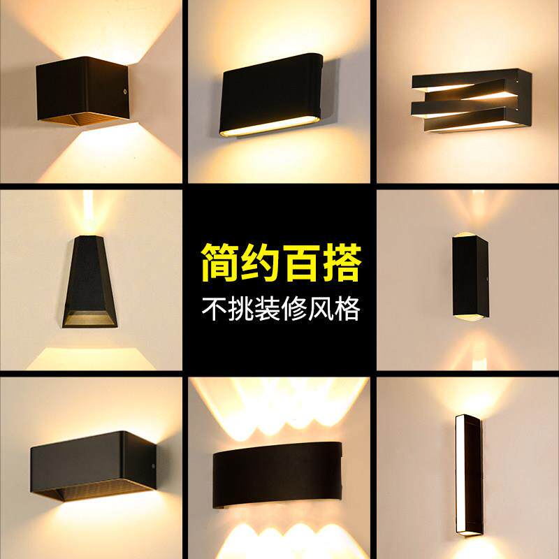 户外LED壁灯室外别墅走廊过道楼梯庭院灯入户大门灯防水墙灯