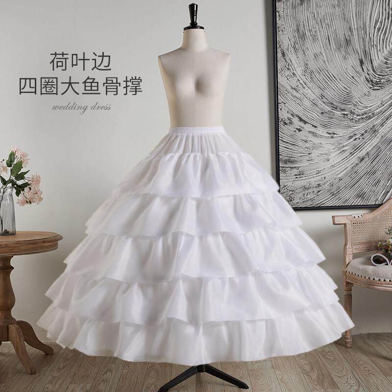 裙撑加蓬可调节中长款鱼骨撑婚纱礼服裙撑洛丽塔花嫁内搭延长撑