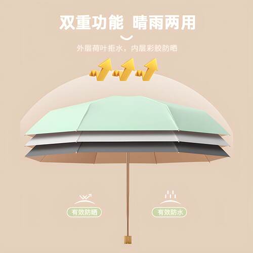 五折8骨彩胶实木手柄简约三折男女雨伞小清新加印logo雨伞广告伞