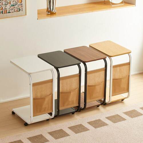 简约小茶几客厅移动边几沙发边桌带轮小桌子迷你角几床头桌小茶桌