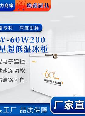 星星DW-60W200商用超低温冰柜 -60度深冷速冻急冻冰箱微霜冷柜