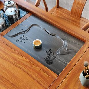 茶桌石盘嵌入式茶盘面板定制茶台石板内嵌大理石托 托盘接水盘漏
