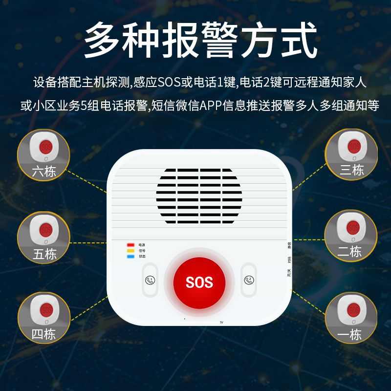 一键通话适定制家用老化网关改造养老院4g智慧系统智能呼叫报警器