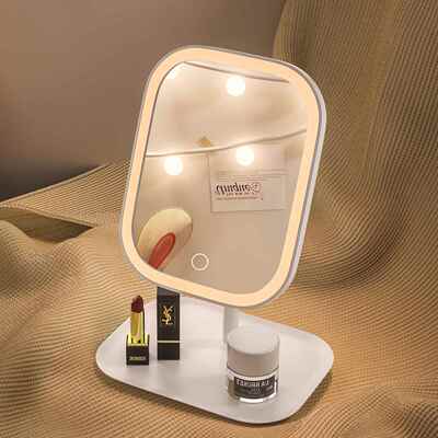 Home LED vanity mirror with light desktop makeup mirror
