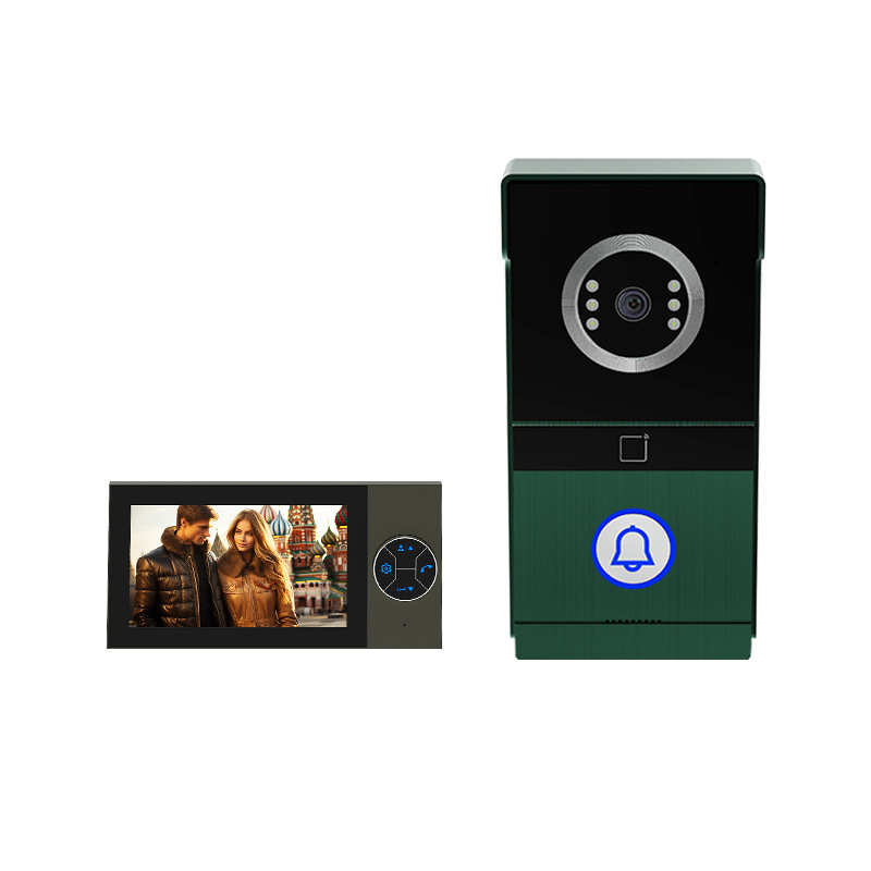 楼宇对讲单元门禁可视门铃7寸语音人脸识别门口机楼宇对讲系统