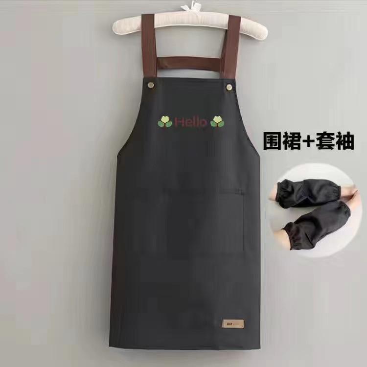 logo工作服围裙厨房防水围裙套装