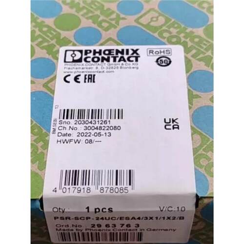 菲尼克斯继电器2963763 PSR-SCP-24UC/ESA4/3X1/1/2/B