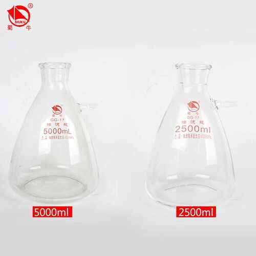 蜀牛加厚上嘴上下嘴高硼硅真空过滤瓶抽滤瓶125/250/500/10000ml