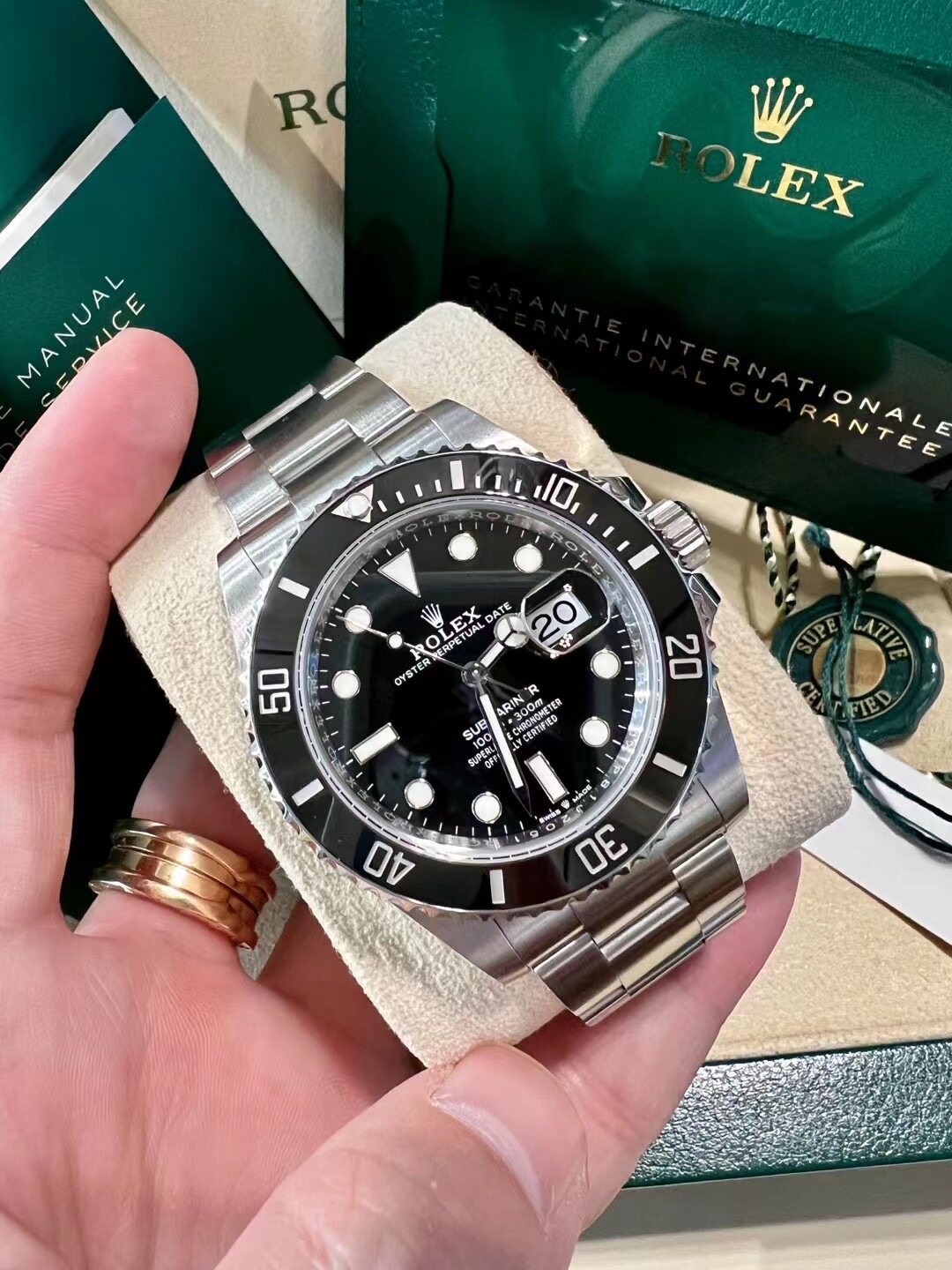先鉴后发 全套98新劳力士新款黑水鬼自动机械男表m126610ln-0001