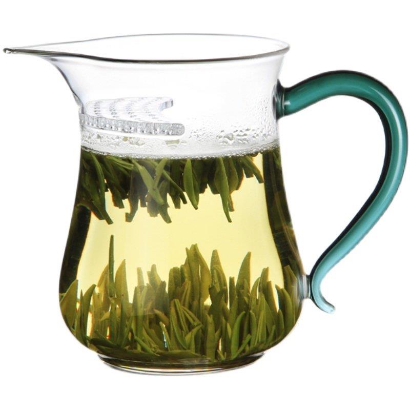 耐高温玻璃公道带茶漏一体泡茶杯茶海月牙过滤绿茶专用茶具分茶器