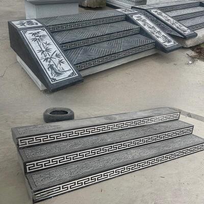 青石阶梯石庭院古色古香石雕阶梯石花岗岩房屋门板雕刻门槛铺路石