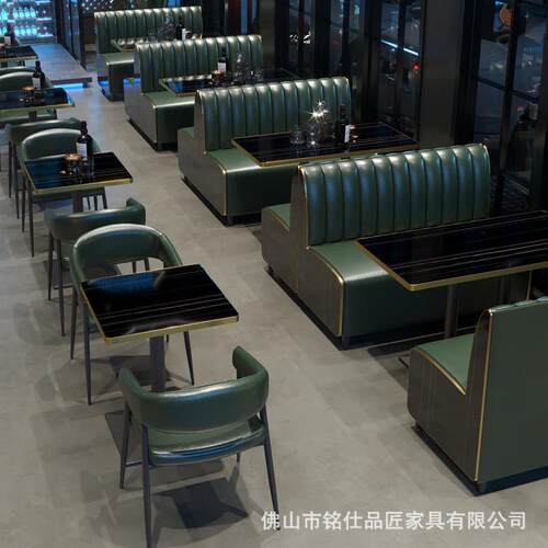 复古酒吧卡座清吧音乐酒馆咖啡西餐厅桌椅餐饮火锅烧烤沙发岩板