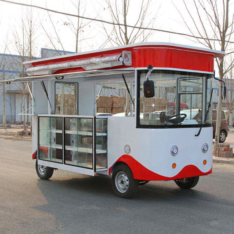 电动四轮多功能早餐车移动餐车流动商用夜市麻辣烫小吃车