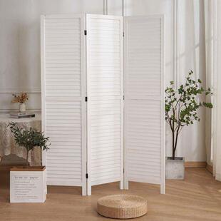 屏风客厅遮挡艺术 复古ins风百叶屏风隔断出租屋玄关折叠欧式