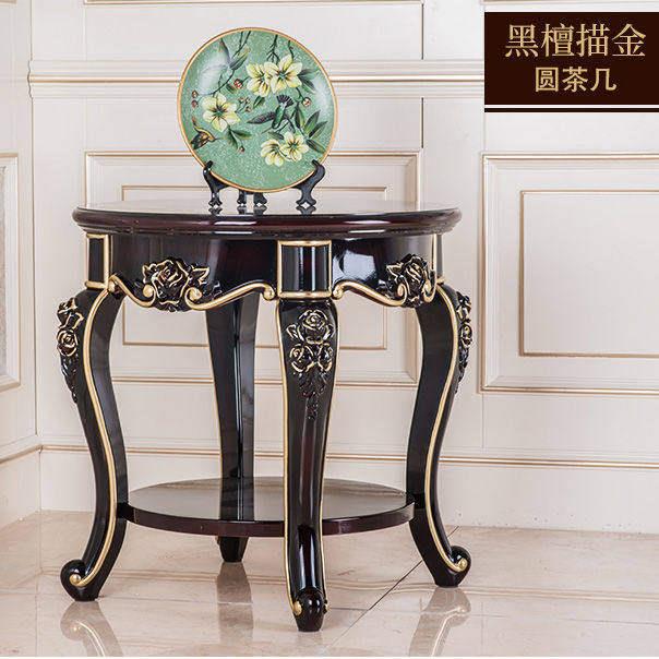 圆形欧式小茶几桌客厅沙发角几小户型移动迷你小餐桌多功能小圆桌